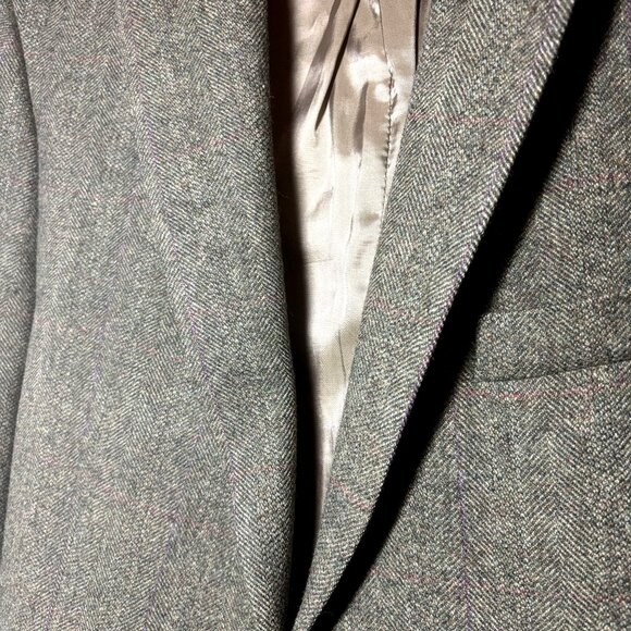 Lauren Ralph Lauren Silver Label Mens Herringbone Blazer Tweed Wool Jacket 41R - Picture 10 of 12